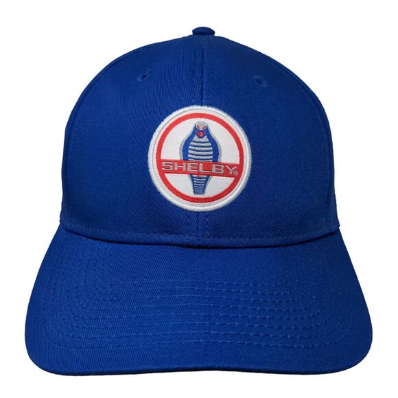 Ford Shelby Mustang Men's Strapback Hat Blue Adjustable Embroidered Logo - Picture 1 of 6
